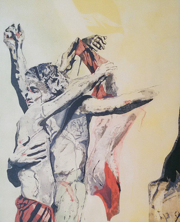 Gerti Bierenbroodspot - Figuren, ets (ingelijst) verkocht voor € 100!