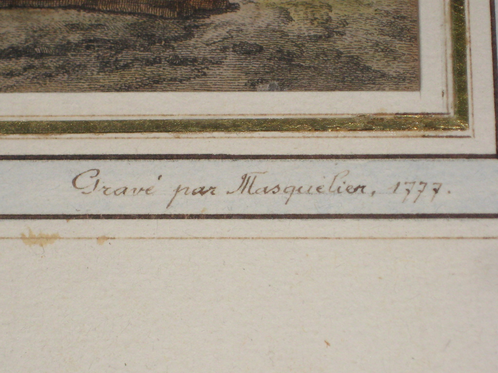 Originele 18e eeuwse ingekleurde gravure kopen? Bied vanaf 1!