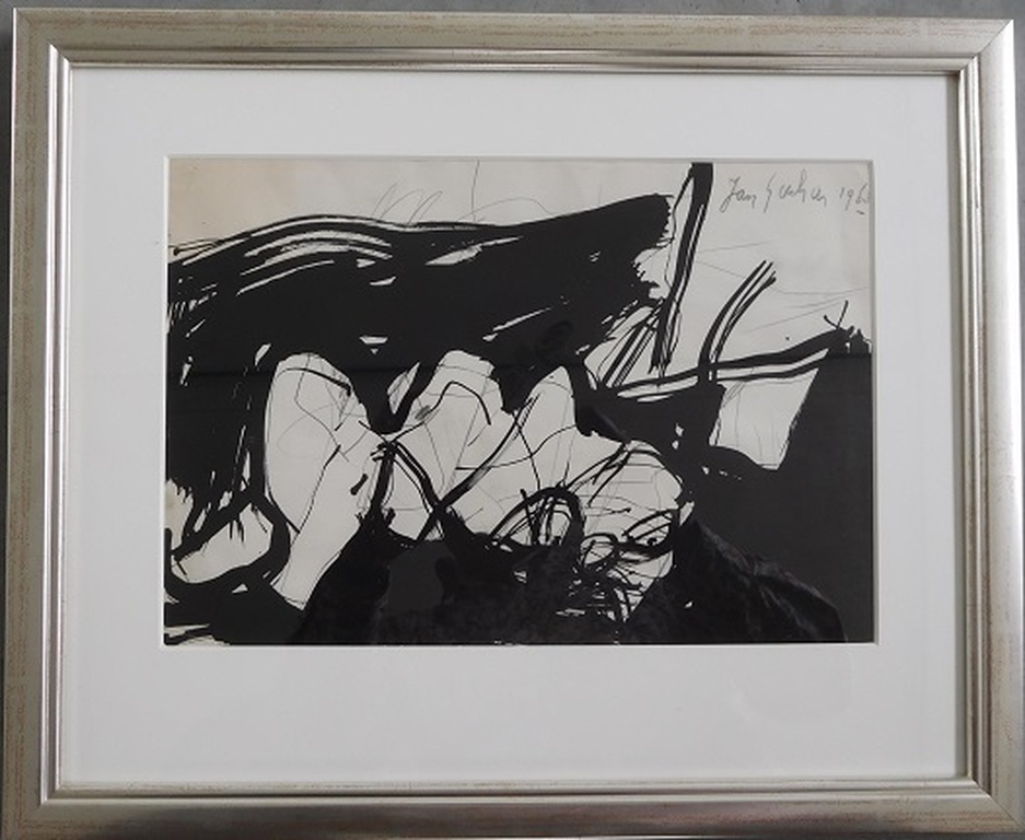 Jan Sierhuis, Landschap met liggend figuur, Oost-Indische Inkt en potlood,1968 kopen? Bied vanaf 150!