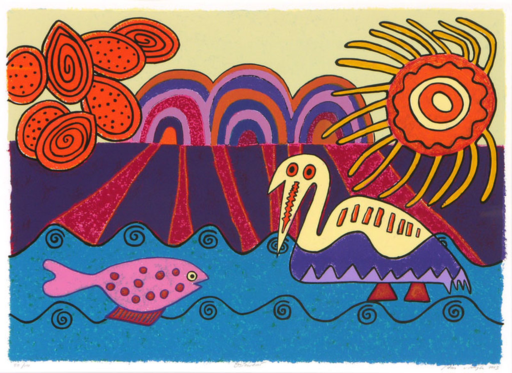 ANS van DIJK Zeefdruk OSISWENI Handgesigneerd kopen? Bied vanaf 45!