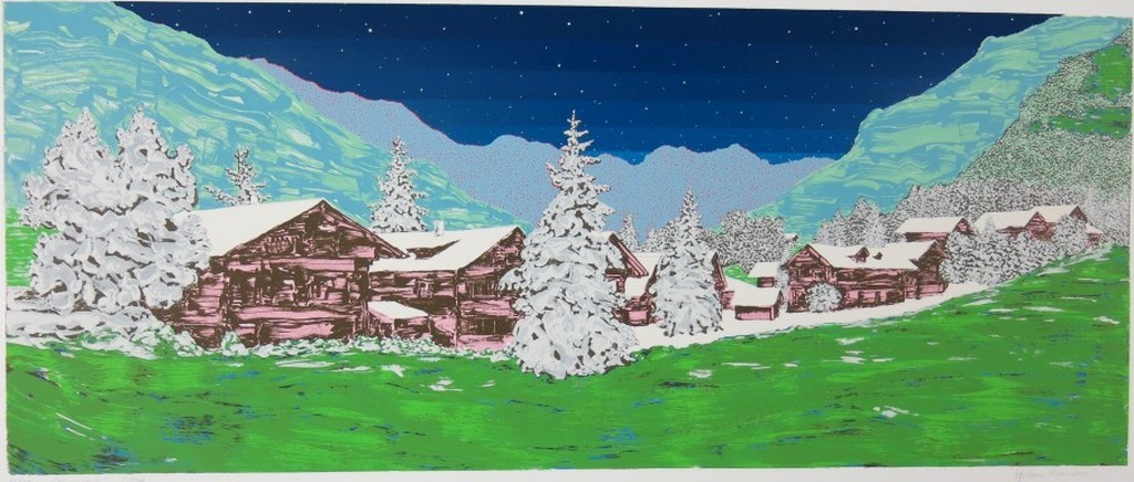 Hjalmar Riemersma: Zeefdruk, Sneeuwnacht kopen? Bied vanaf 1!