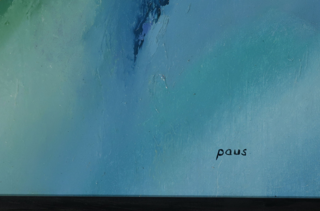 Hans Paus: Olieverf op Doek, Abstracte compositie - Ingelijst kopen? Bied vanaf 50!