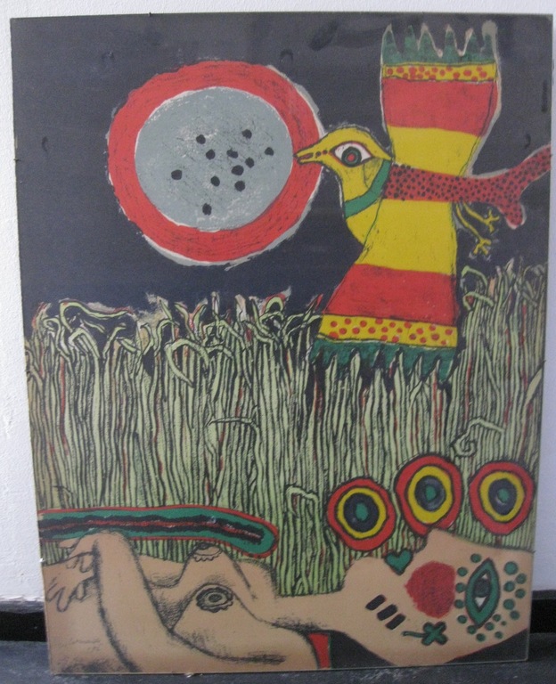 Corneille, Litho, Vogel, handgesigneerd (1972) verkocht voor € 250!