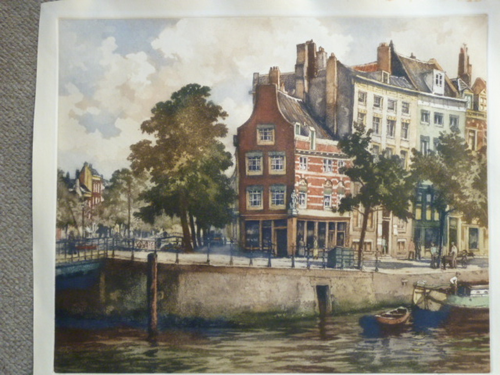 H.E.Roodenburg - kleurenets - Spaansche kade, Rotterdam verkocht voor € 65!
