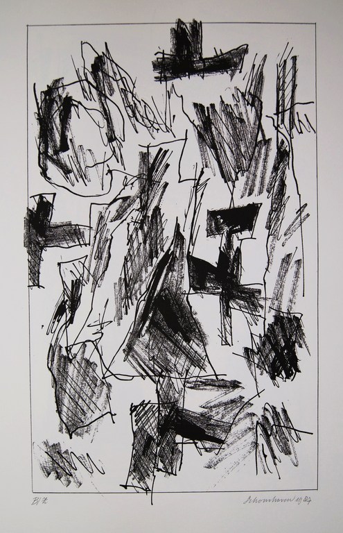 Jan Schoonhoven zeefdruk uit 1987. verkocht voor € 250!