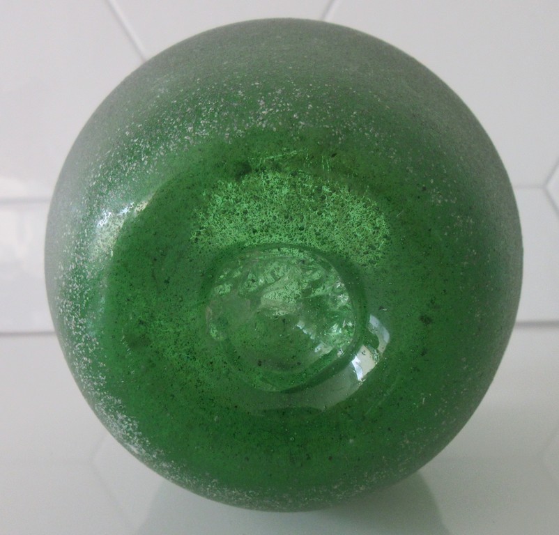 AcheterMurano Scavo Green Teal Art Glass Vase with Applied Spiral Glass ? Enchérissez de 32!