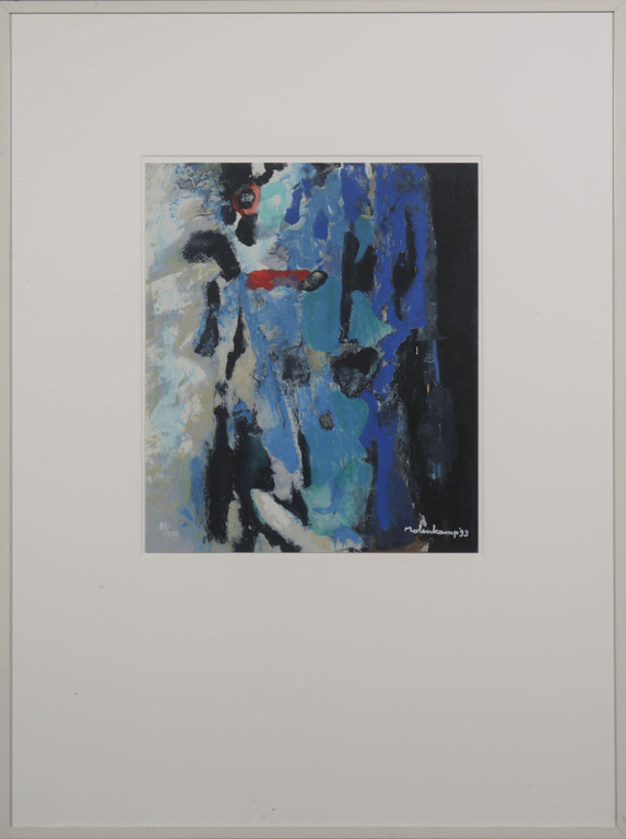 Nico Molenkamp: Zeefdruk, Zonder titel - Ingelijst kopen? Bied vanaf 40!