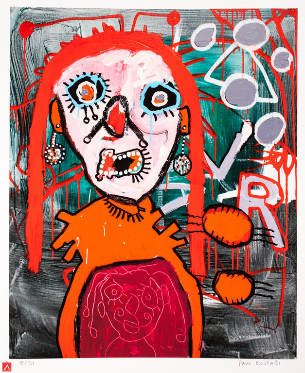 Paul Kostabi 'Passion pits', 75 ex, handgesigneerd en genummerd, 2013 verkocht voor € 99!