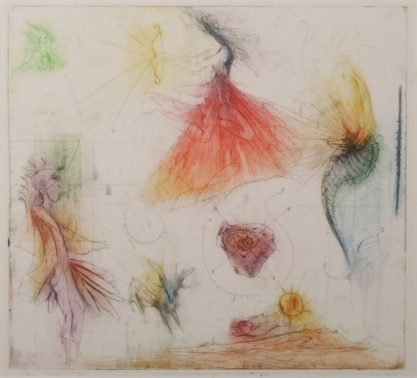 Sam Parabirsingh: Ets, Orpheus zeepaardje.. - Ingelijst kopen? Bied vanaf 20!