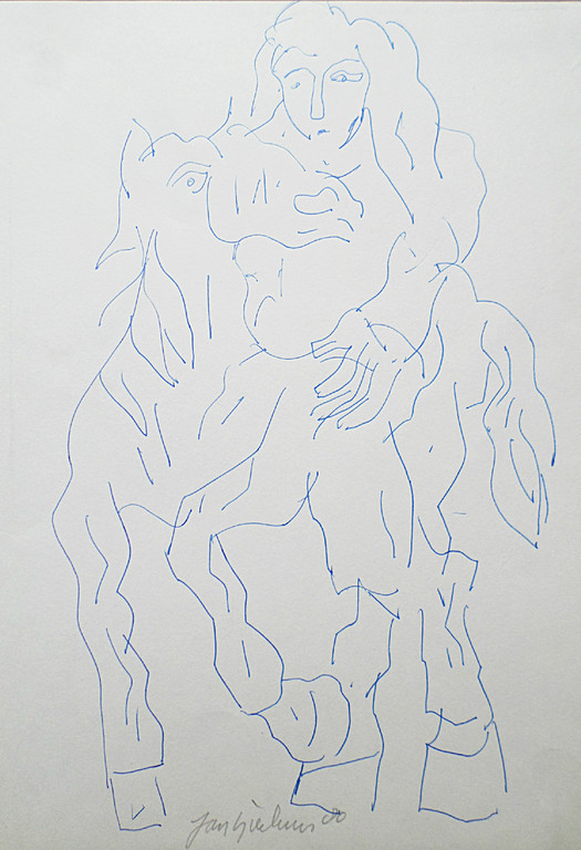 Jan Sierhuis - Amazone, originele tekening verkocht voor € 70!