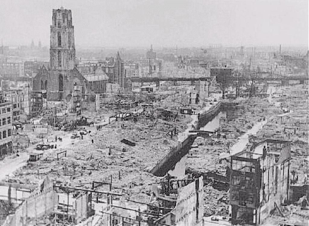 Marius Richters - Panorama van Rotterdam in april 1940, litho (ingelijst) kopen? Bied vanaf 1!
