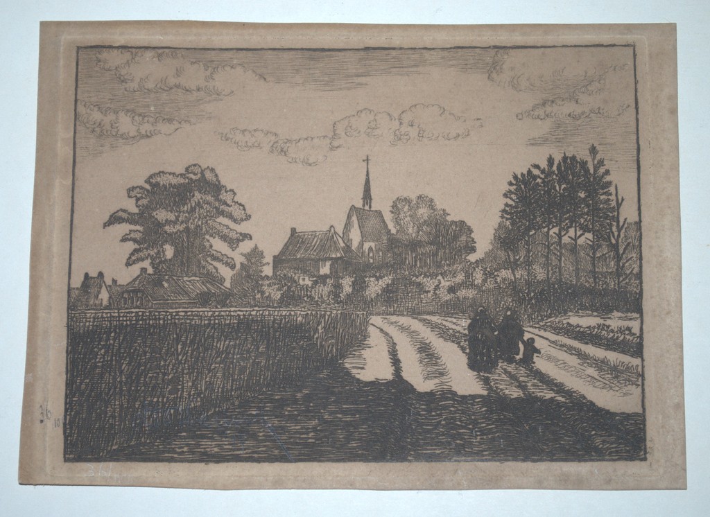 ets, gezicht op Kootwijkerbroek, 1917, voluit gesigneerd in inkt, oplage 36/100 kopen? Bied vanaf 35!