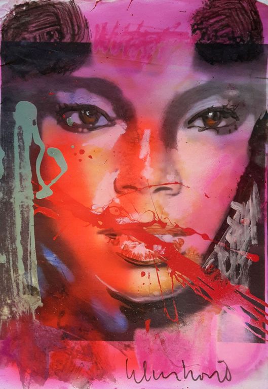 Peter Klashorst - Portret - gemengde techniek op papier - gesigneerd - 2015 kopen? Bied vanaf 1!