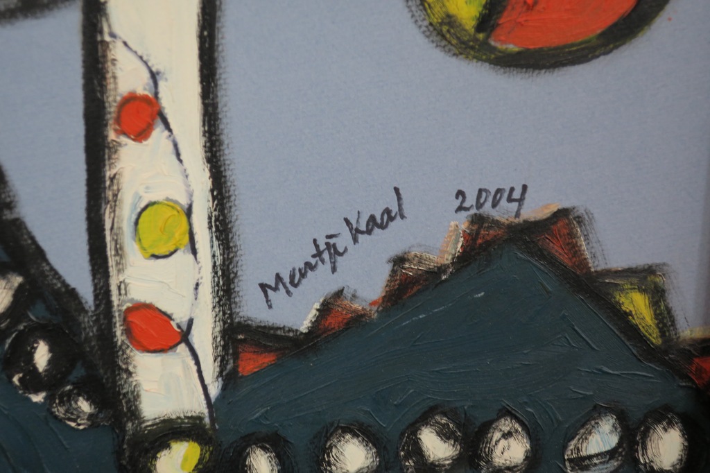 Meertje Kaal: Acryl op paneel, Mijn liefje, mijn duifje - Ingelijst kopen? Bied vanaf 1!