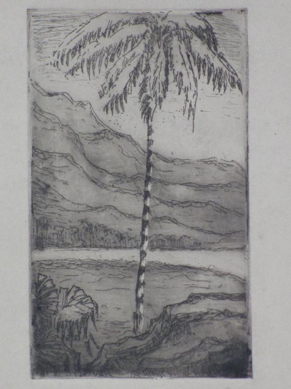 Hein von Essen, Exotisch landschap, Ets verkocht voor € 40!