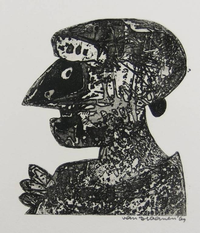 Hans van Draanen: Ets/Aquatint, En Profil kopen? Bied vanaf 20!