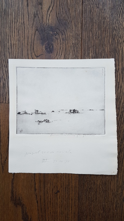 Frans Pannenkoek: handgesigneerde ets, Fries winterlandschap kopen? Bied vanaf 50!