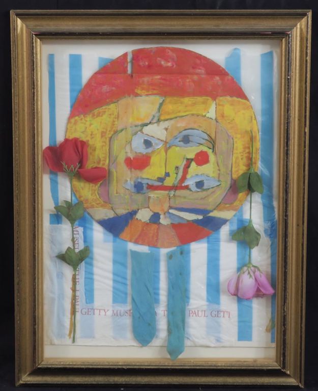 Meertje Kaal: Olieverf en collage op karton, Zonder titel - Ingelijst kopen? Bied vanaf 1!