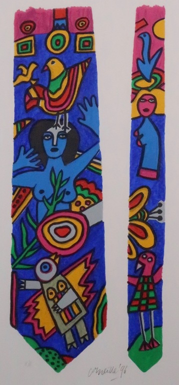 Corneille: Zeefdruk, Stropdas - Ingelijst kopen? Bied vanaf 120!