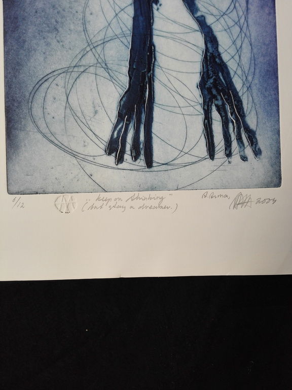 Ad Arma, ets op papier, Titel: keep on thinking kopen? Bied vanaf 80!