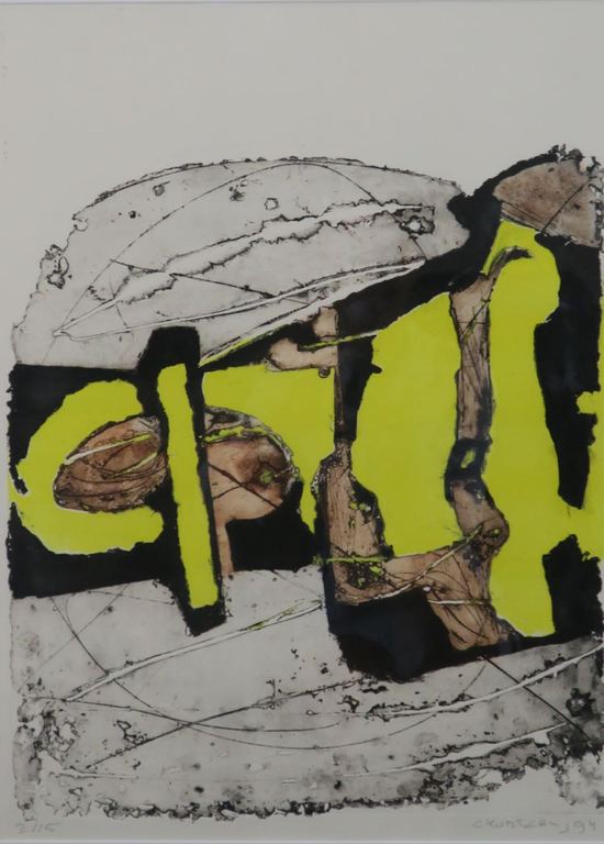 Cees Kortlang: Ets, Landschap - Ingelijst kopen? Bied vanaf 40!