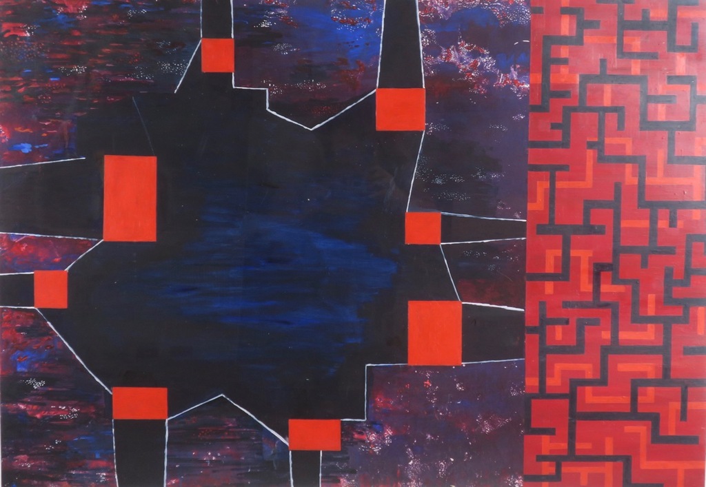 Ingrid Remmers: Acryl op papier, Z.T. - Ingelijst (Groot) kopen? Bied vanaf 35!