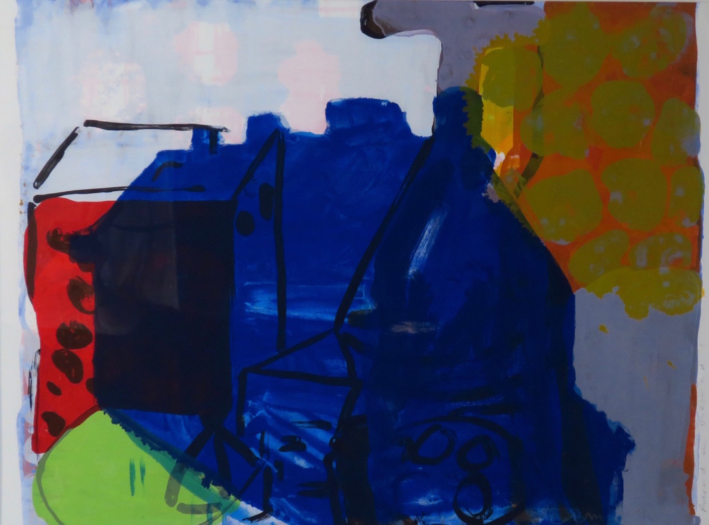 Cees Dolk: Zeefdruk, Roerend en onroerend I - Ingelijst (Groot) verkocht voor € 35!