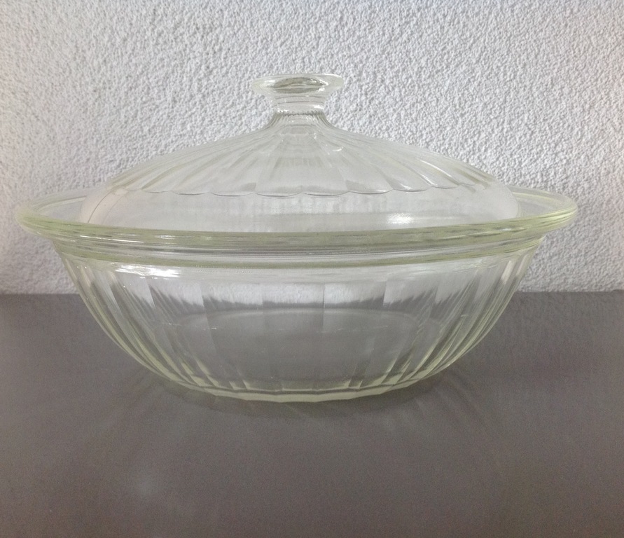A.D. COPIER: glazen schaal met deksel, Ignex kopen? Bied vanaf 16!