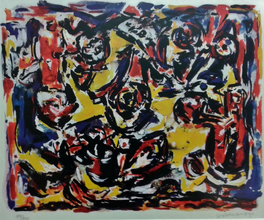 Zeefdruk door Theo Wolvecamp uit 1990 ( ZT ) kopen? Bied vanaf 250!