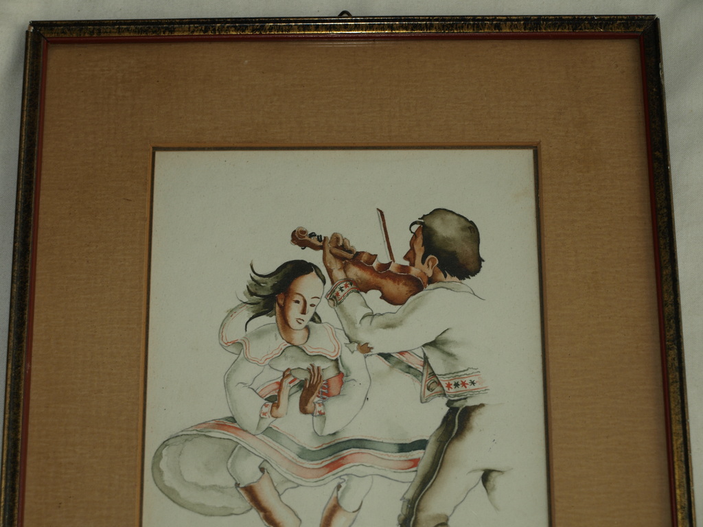 Ger Tamboer (1917-1982) : Tekening – Dansen – gesigneerd & ingelijst - 1941 kopen? Bied vanaf 1!