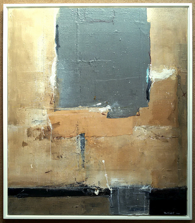 Ron van der Werf - Abstract, gemengde techniek op paneel (mooi ingelijst, groot) kopen? Bied vanaf 575!