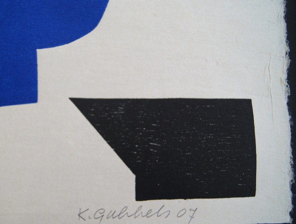 Klaas Gubbels houtdruk uit 2007, oplage 50 ex. kopen? Bied vanaf 375!