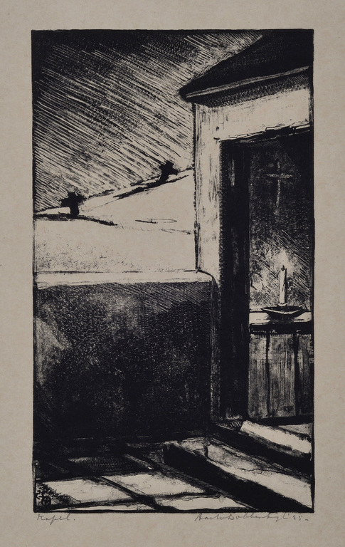 Aart van Dobbenburgh: Litho - Kapel - 1925 kopen? Bied vanaf 30!