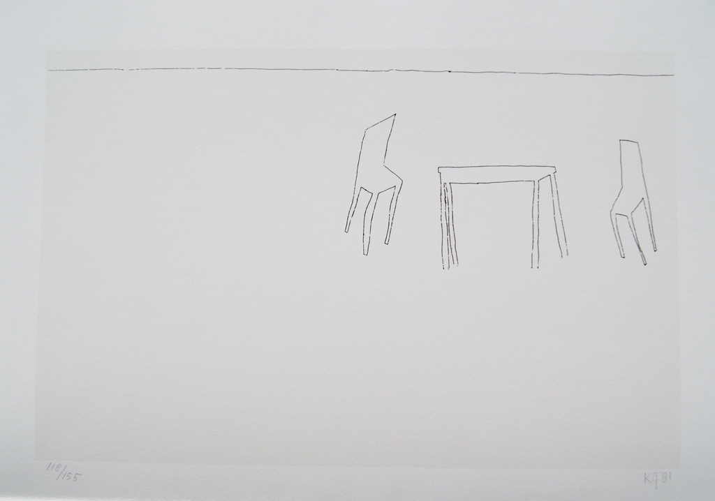 Klaas Gubbels gesigneerde zeefdruk - 1981 - oplage 155 ex. verkocht voor € 55!