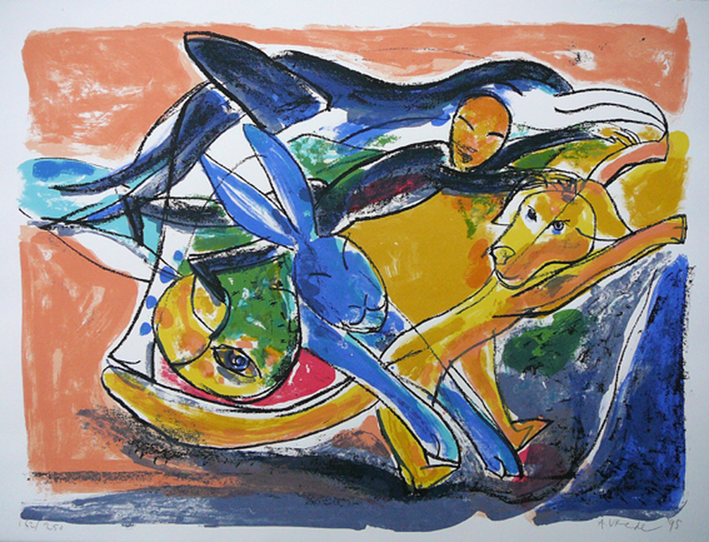 Anton Vrede: Geen titel -zeefdruk 1995- kopen? Bied vanaf 40!