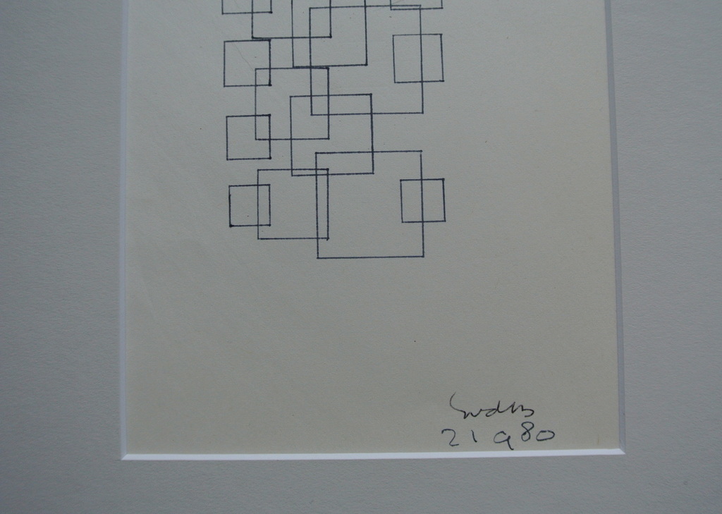 Siep van den Berg. -Variaties op een thema III- Pentekening. 1980.Handgesigneerd kopen? Bied vanaf 69!