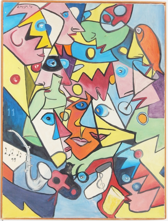 Modern olieverfschilderij - gesigneerd en gedateerd 1961 kopen? Bied vanaf 1!