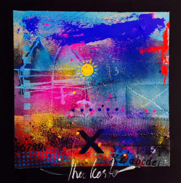 Theo koster, gemengde techniek, blue monday verkocht voor € 160!