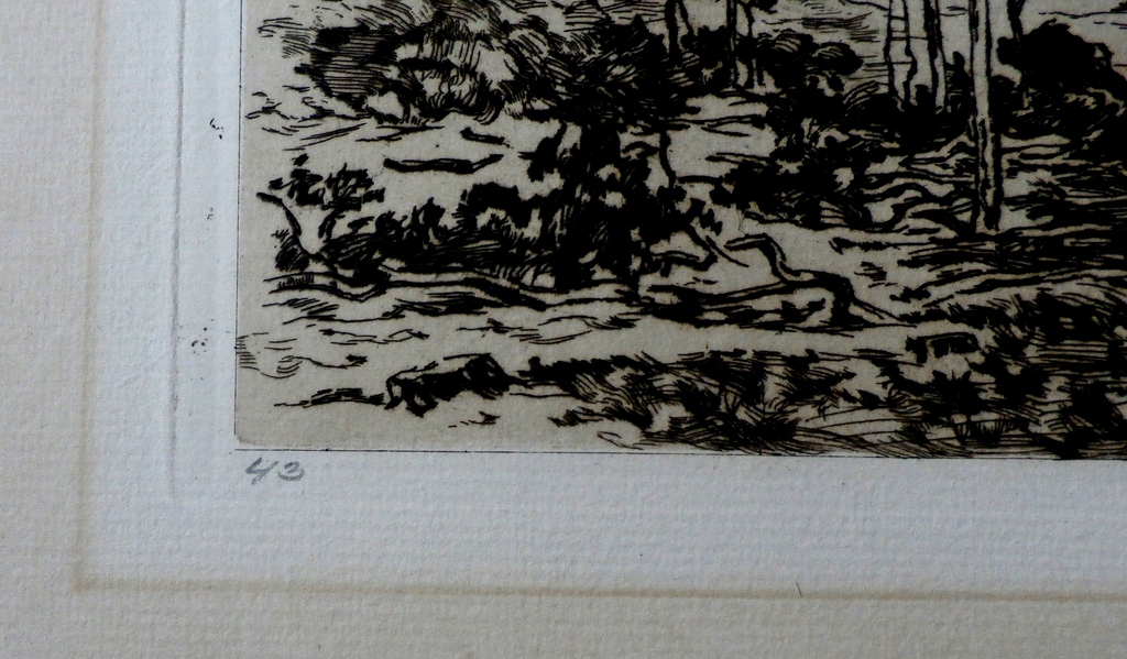 Willem de Zwart - ets: Houthakkers in het bos kopen? Bied vanaf 40!