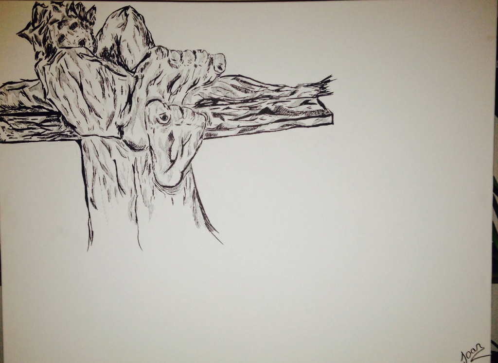 I only ask of god! Sketch zwart wit kopen? Bied vanaf 60!