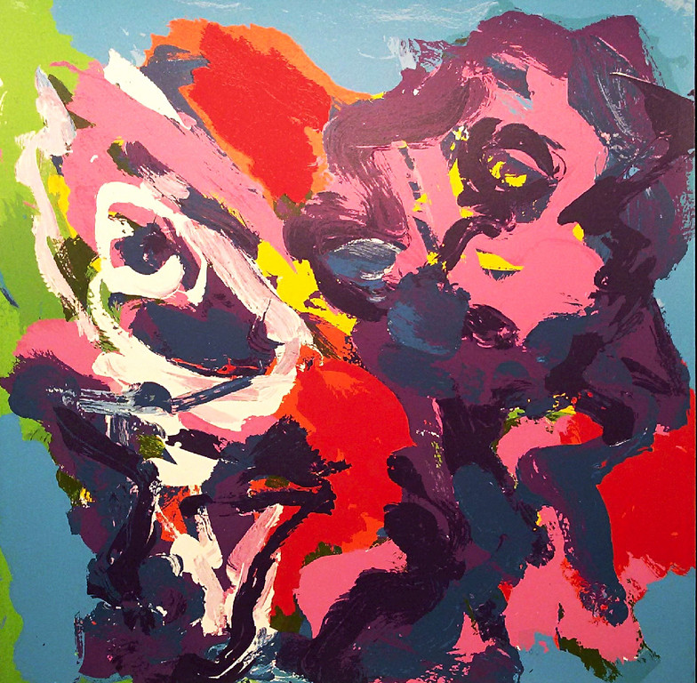 Karel Appel - Hoofden als bloemen, ongesigneerde zeefdruk kopen? Bied vanaf 175!