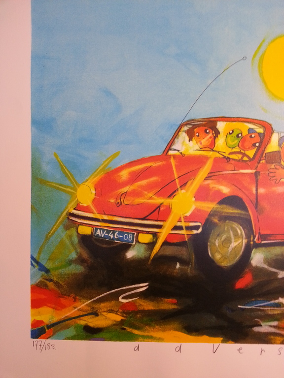 Ad Verstijnen, zeefdruk , Kever Cabrio kopen? Bied vanaf 30!