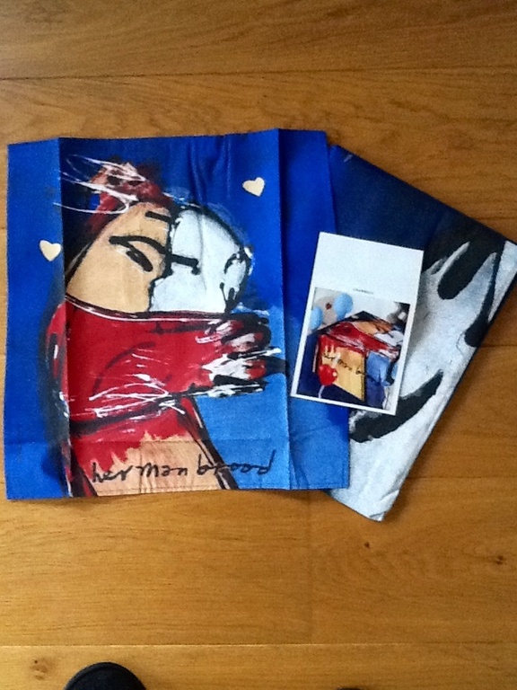 Herman Brood, textiel, tafellaken plus servetten/placemats kopen? Bied vanaf 20!