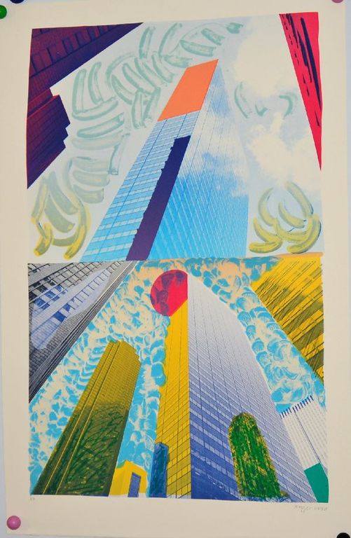 Tom Krøjer: grote kleurenlitho 'Up town Manhattan' kopen? Bied vanaf 35!