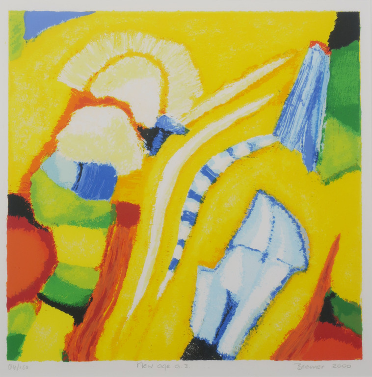 Saskia Bremer: Zeefdruk, New age a.3. - Ingelijst kopen? Bied vanaf 1!