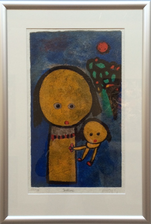 Giovanni Vetere, zeefdruk met lijst " Insieme " verkocht voor € 75!