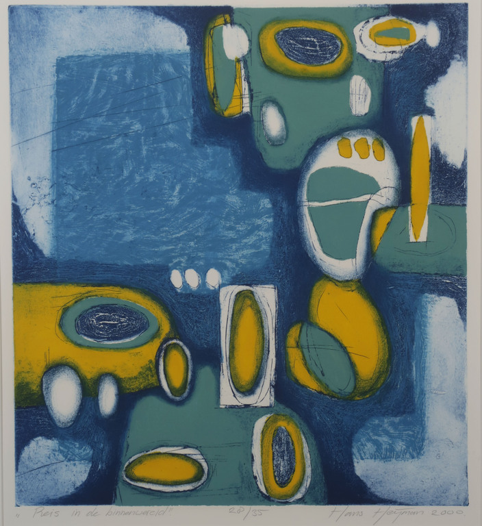 Hans Heijman: Ets, Reis in de binnenwereld - Ingelijst kopen? Bied vanaf 35!