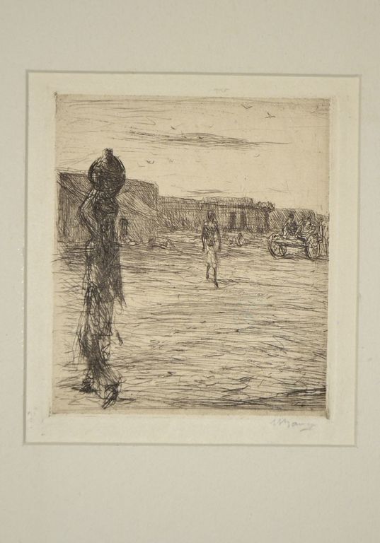 Marius Bauer: Ets. Een straat in Gwalior verkocht voor € 50!