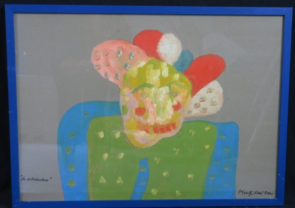 Meertje Kaal: Acryl op papier, De Ontevredene - Ingelijst kopen? Bied vanaf 1!
