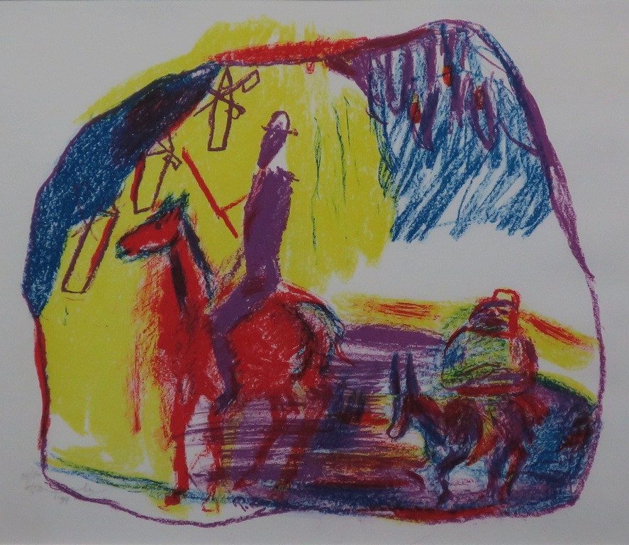 Pieter Defesche: Litho, Mannen op paarden -Ingelijst kopen? Bied vanaf 50!